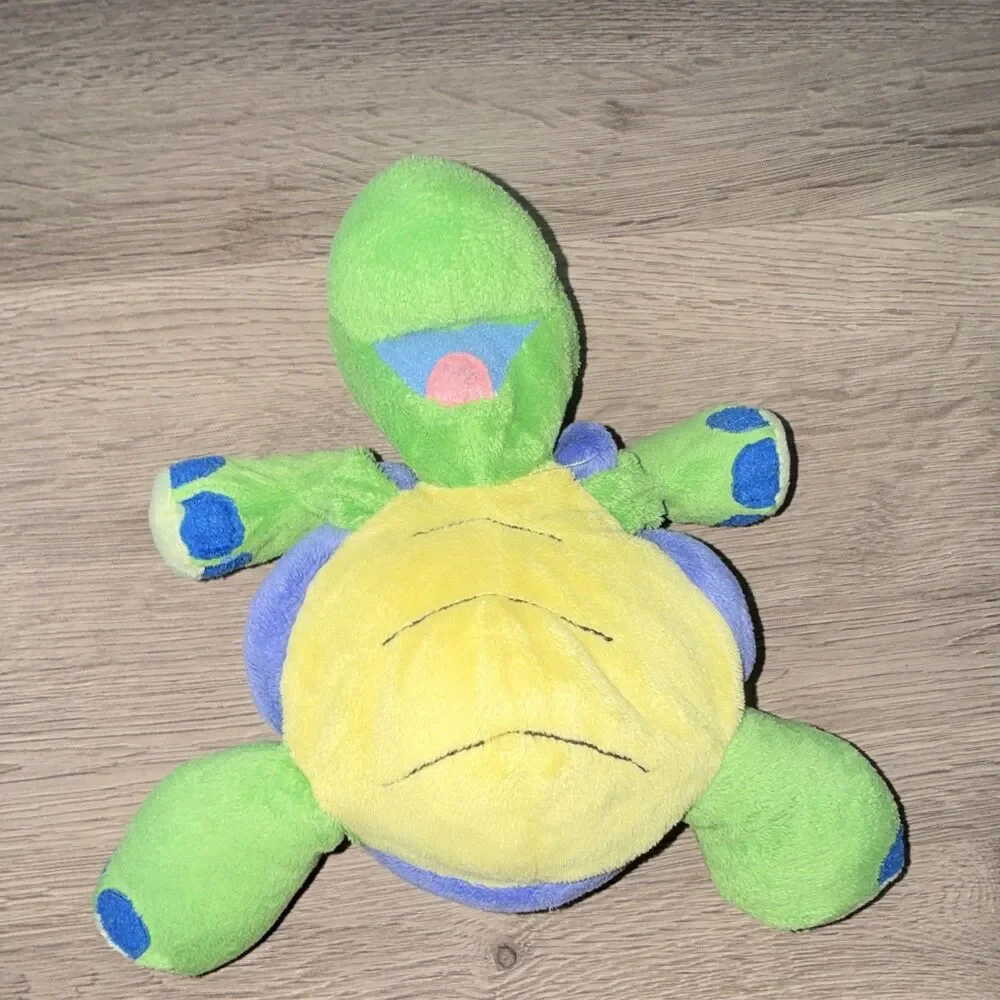 Nuby Plush Turtle Baby Toy Green Yellow Blue Orange Unisex 0-6 Months N201 2009